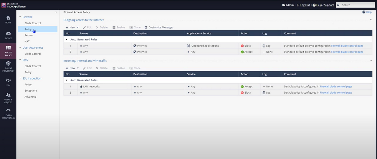 Checkpoint_Quantum Firewall_FirewallAccess