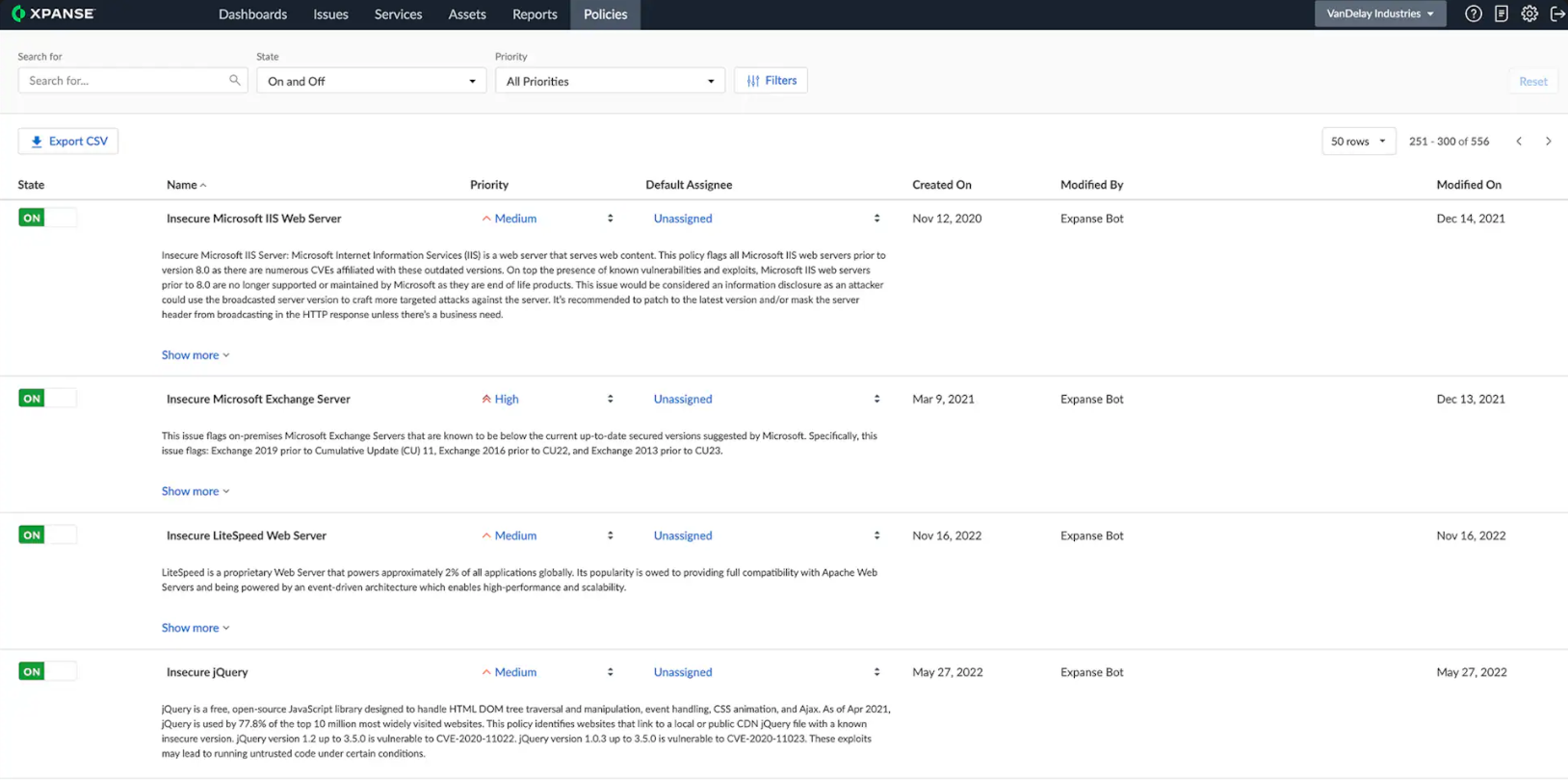 Cortex_Xpanse_Policies