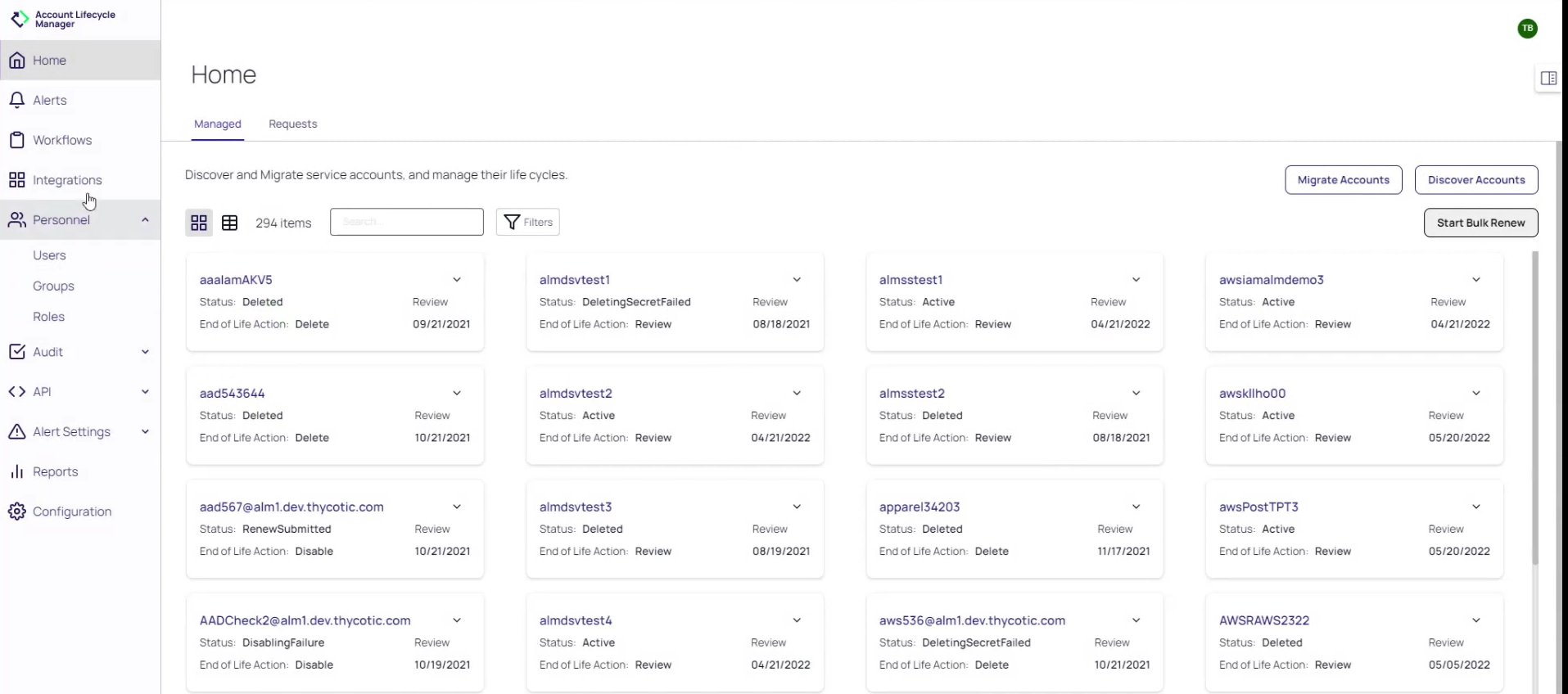 Delinea_Account Lifecycle_Home