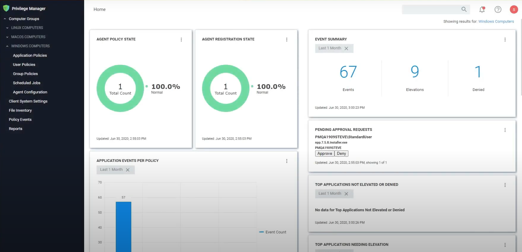 Delinea_Privilege Manager_Home
