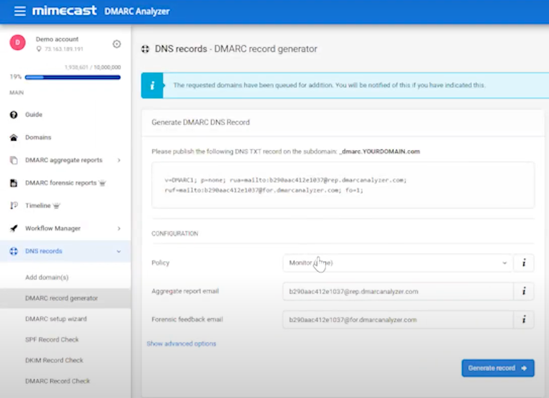Mimecast_DMARC_DNS Record