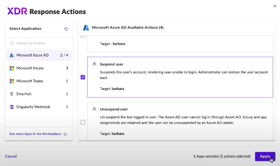 SentinelOne_XDR_Response Action