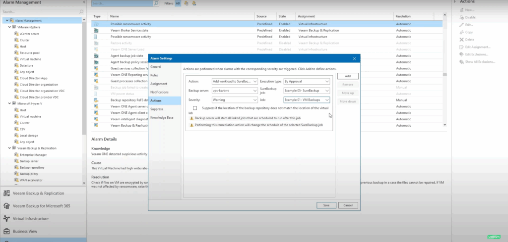 Veeam_DataPlatform_Alarm Settings
