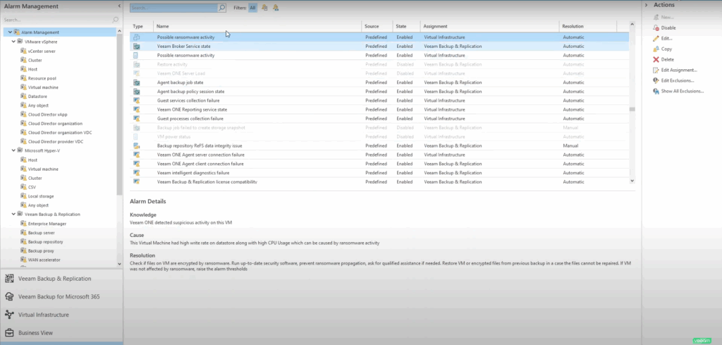 Veeam_DataPlatform_Alarm management